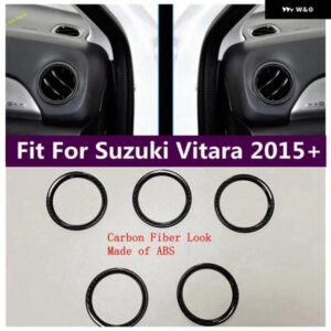 スズキ ダッシュボード エアコン アウトレット AC ベント 装飾 リングカバー トリム VITARA 2015-2021 カーアクセサリー