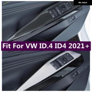 ドアウィンドウリフト コントロール スイッチ ボタン 装飾 パネル カバー トリム VW ID.4 ID4 2021 - 2024 ステンレス アクセサリー