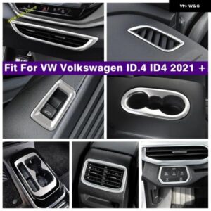 ウォーターカップ ホルダー /ライト スイッチ / トランク ドア ボタン /エア アウトレット ACベント 装飾 フレーム カバー トリム VW ID.4 ID4 2021 - 2024