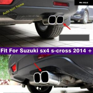 スズキ マフラー先端 パイプ カバー トリム SX4 S-CROSS 2014 - 2022 ステンレス 外装 アクセサリー