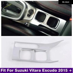 スズキ ABS マット コンソール 中央フロントウォーターカップ ホルダー 装飾 パネル カバー トリム VITARA エスクード 2015-20