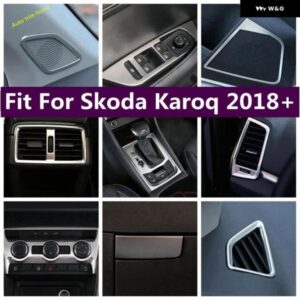 SKODA KAROQ 2018 - 2022 ウィンドウリフト スイッチ ボタン / ギア シフト ボックス / スピーカー / エアコン アウトレット AC ベントカバー トリム