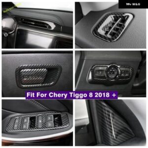 グローブ ボックス ウィンドウリフト ボタン エアコン アウトレット ACベント ヘッドライト ランプ コントロール カバー トリム CHERY TIGGO 8 2018 - 2020
