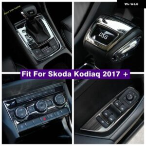 ギア シフト ヘッドウィンドウリフト ボタン エアコン AC ベント スイッチ ギア ボックス パネル カバー トリム シュコダ コディアック 2017 - 2023