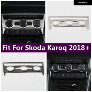 ステンレス ダッシュボード インパネスクリーンカバー トリム 装飾 ステッカー シュコダ カロク 2018-2022 カーアクセサリー