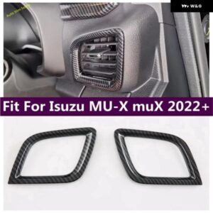 アッパーフロント ダッシュボード サイド 空調 AC アウトレット ベント 装飾 フレーム カバー トリム いすゞ MU-X MUX 2022 2023 カーアクセサリー