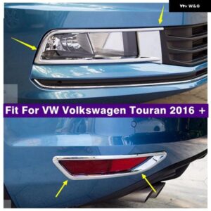 ABS クローム フロントリア バンパー フォグランプ ランプカバー トリム フォグランプ ベゼル VW トゥーラン 2016-2022 カーアクセサリー