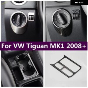 ギア シフト ボックス 装飾 パネル ヘッドライト ランプ コントロール スイッチ ボタン カバー トリム VW ティグアン MK1 2008 - 2015 カーアクセサリー