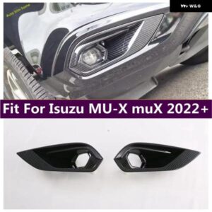 フロントリア フォグライト ランプカバー アイブロウ ガーニッシュ 装飾 フレーム トリム カー スタイリング いすゞ MU-X MUX 2022 2023