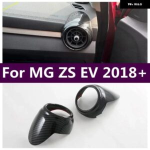 ABS カーボンフロントサイド ダッシュボード エアコン アウトカバー AC ベント フレーム トリム インテリア フレーム MG ZS EV 2018 - 2024