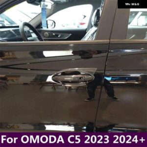 アウター ドアハンドル クラッシングキャッチボウル フィラー 燃料ドアガードオイルガス タンクキャップ 装飾 カバー トリム OMODA C5 2023 2024 2025