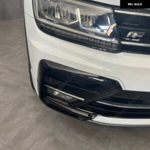 フロントバンパー VW ティグアン R-LINE 2017 2018 2019 フォグランプ モールディング ベゼル 上部アンダー フォグランプ ベゼル ABS 5NA853666D 5NA853665D