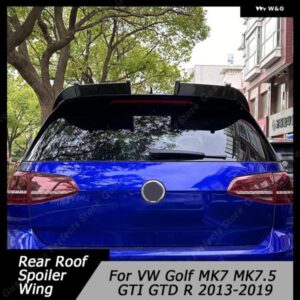 2個 グロスブラックリアルーフ スポイラー ウィング VW ゴルフ MK7 MK7.5 GTI GTD R 2013-2019 リアルーフ スポイラー ブーツ プラスチック リップウィング