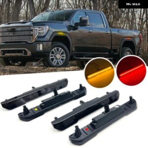 4個 LED ライト アンバー フロントレッドリアサイドマーカーウィンカー GMC シエラ 2500HD 3500HD 2020 2021 2022 OEM 交換