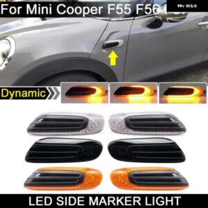 ミニクーパー F55 F56 F57 2014-2017 スモークレンズ クリアレンズ イエロー LNES LED サイドマーカーランプダイナミック アンバー ウィンカーライト