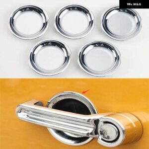 5ピース 車 外装 ドアハンドル ボウルカバー トリム ステッカー ラングラー JK 4 ドア 2007-2016 スタイリング モールディング