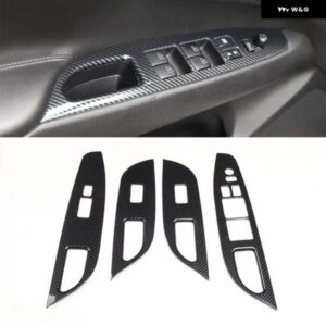 ドア アームレスト ウィンドウリフト スイッチ カバー トリム ABS ステッカー インフィニティ G25 G37 2010-13 LHD RHD