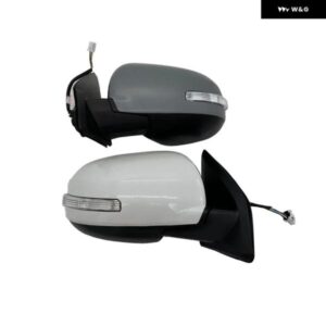 1個 LHD 無塗装白サイドミラー LED ASX GA 7632B433 2010-2020 熱自動 折りたたみ ミラー ASX