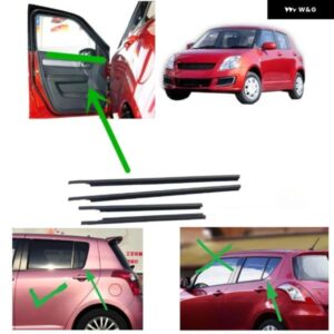 スズキ 4ピース 内窓ガラスゴム スイフト 2006-2009 83851-77J00 ウェザーストリップガラス プロテクター 装飾 ウェザースト