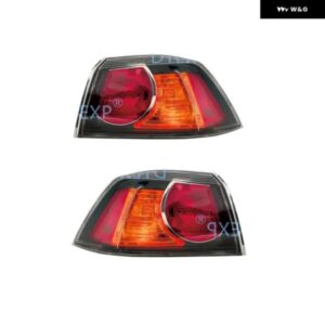 1個 外側黒 リアランプ ランサー CX CY CZ 8330A107 2007-2017 リアテールランプ EVO ハロゲン 電球 ハザードランプ付き