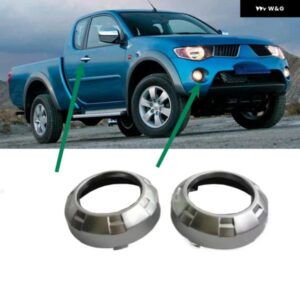 2個 フォグランプ カバー L200 2006-2008 6400A966 2 ドア フロントランプカバー トリトン フォグライト フレーム L200ペア