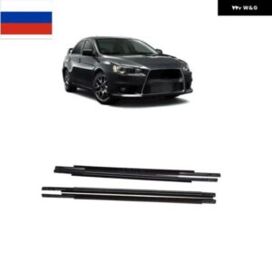 4個 ブラッククローム外側窓ガラスゴムランサー CY CX 窓外側ウェザーストリップ FORTIS EVO CZ 5727A005