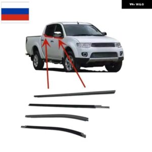 4ピース 窓外側ゴムシール L200 2005-2015 KA KB MN117611 ガラス プロテクター ウェザーストリップトリトンラミネート