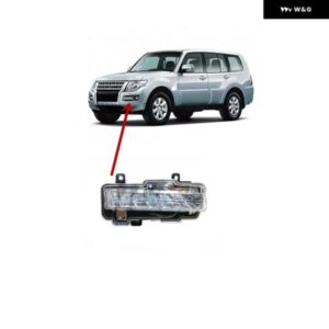 1個 L R ホワイト LED デイタイム ランニング ドライビングライト モンテロ V98 DRL パジェロ V97 V93 V95 SHOGUN クロームカバー 6400G122
