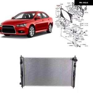 1ピース 2.0L 2.4L ラジエーター ランサー CX CY 2009-2013 トランス ミッション ラジエーター アセンブリ ASX GA MN156092 アウトランダー CW