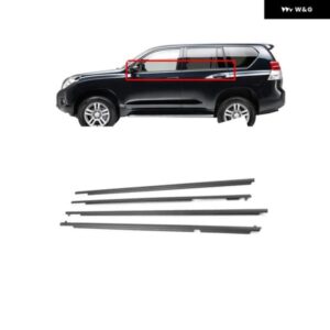 4個 クロームブラックアウトウェザーストリップモールドランドクルーズ プラド 2010--2018 ウェザーストリップ窓ガラスシール 75711-60071