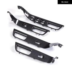 4個 LHD カーボン WINDOWS スイッチ カバー ランサー CY ボード FORTIS CX ドア 装飾 プレート EVO 10 X 5716A087