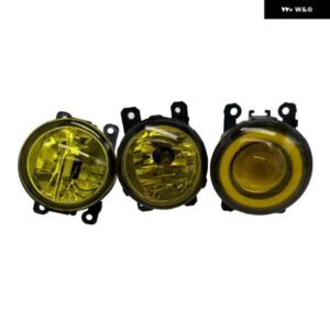 1個 黄色 LED ハロゲン フォグライト アウトランダーアングルアイ フロントランプ パジェロ V90 クリアランスライトランサー GT ASX