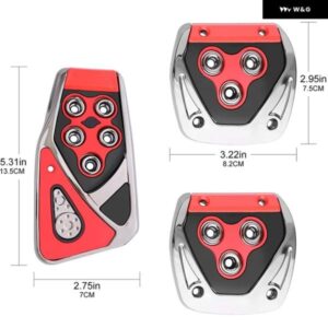 3個 フットペダル マニュアル トランス ミッション ブレーキクラッチアクセルフットペダルパッド カバー UNIVERIAL ノンスリップブレーキフットペダル