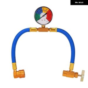 R134A AC 冷媒充電ホースキット ゲージ付き充電ホース A/C 1/2 充電測定キット は エアコン 圧力をタップ