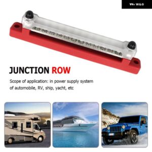 ターミナルブロック負バスバー 12V 配電ブロック自動車カーボート太陽光発電 システム M8 TERMIANL バス