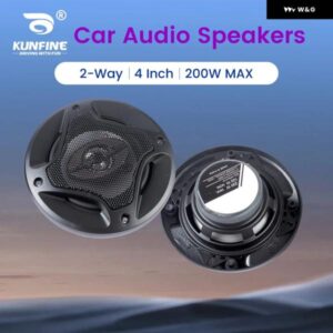 2個 4インチ 車 HIFI 同軸 スピーカー 車両ドアオート オーディオ 音楽 ステレオ フルレンジ周波数 スピーカー 車