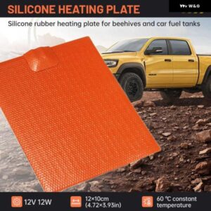 12V 12ワット シリコーン電熱パッド ゴムヒーターマット柔軟な 防水 蜂の巣 燃料タンク加熱プレート 12X10CM