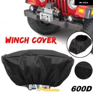 600D ウインチ 防塵 カバー 5000LB-13000LB ポンド容量レンジ 防水 ウインチカバー カーアクセサリー