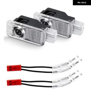 2個 LED ランプアクセサリードアプロジェクターゴーストシャドウライト VW パサート B5 B5.5 2000-2010 2009 2008 フェートントゥアレグ 7L