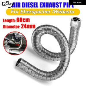 60CMディーゼルヒーターマフラーアクセサリー EBERSPACHER WEBASTO エアディーゼルヒーターホース ステンレス シルバー 36061296