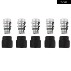 5個 ハイサイド A/C サービスチャージポートボール バルブ コアキャップ付き GM VW