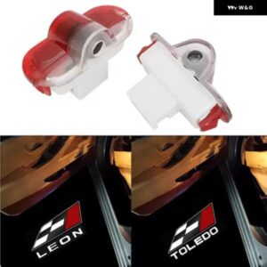 2個 LEDドアゴーストシャドウロゴプロジェクターライト装飾ランプシートアルハンブラレオン MK1 2005 2006 アクセサリー