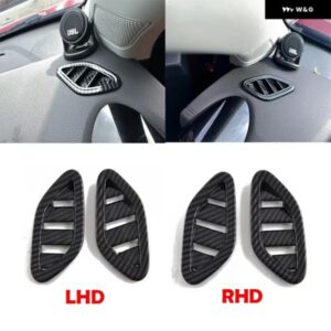 LHD RHD MG ZS 2017-2024 カーボンフロント ダッシュボード 上部 空調 ベント左右 AC コンセント トリム カーアクセサリー