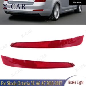 シュコダ オクタヴィア 2015-2017 リア バンパー ライト装飾 ストップブレーキ テールランプリア バンパー リフレクター ライト