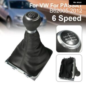 6スピード ギアヘッド マニュアル ギア シフト ノブレバースティック シフター ゲートル ブーツ カバー PU レザー VW パサート B6 2005-2012