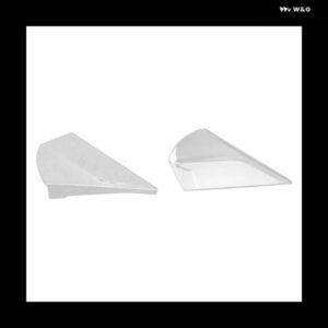 クロームドアリアビューウィンドウ スポイラー トライアングル ベゼル カバー トリム C-