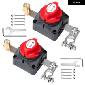 車 RV ボート 12V-48V 275A 楕円形ノブ ABS 銅ヘッドサイドポストバッテリー切断スイッチ