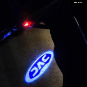 2個 LEDドアライト JAC リファイン S3 S5 A30 A13 T6 T8 M4 M2 R3 ロゴプロジェクターゴーストシャドウウェルカムランプカーアクセサリー