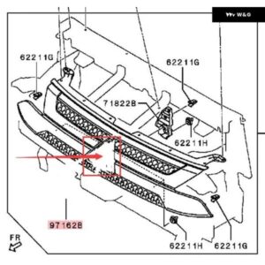 アウトランダー3 2016-2021 パジェロ V90W フロントマーク 3径 7415A649 GMMC AS 7415A485 MN117248
