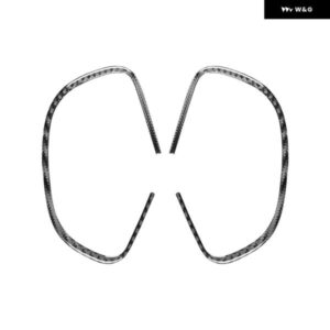 フィアット 500L 2014-2017 ソフトカーボン サイド エアベント アウトレット カバー トリム ステッカー インテリア